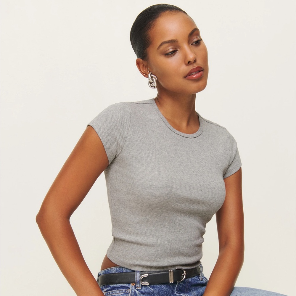 REFORMATION Muse Tee Beige